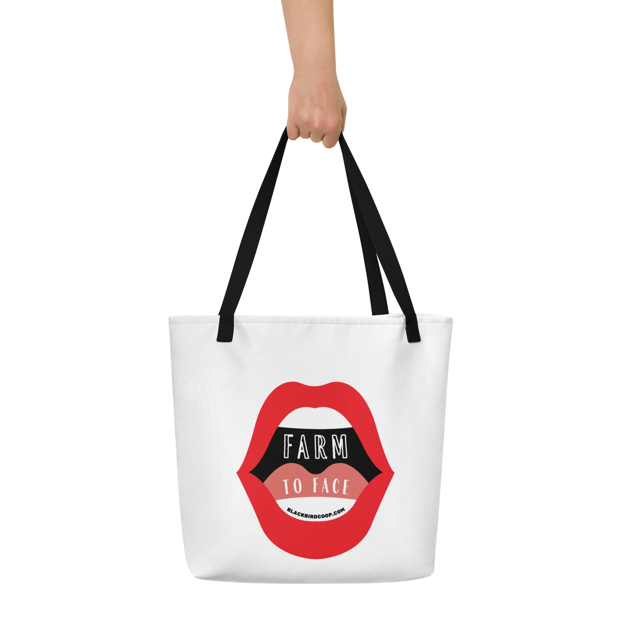 Farm to Face Large Tote Bag