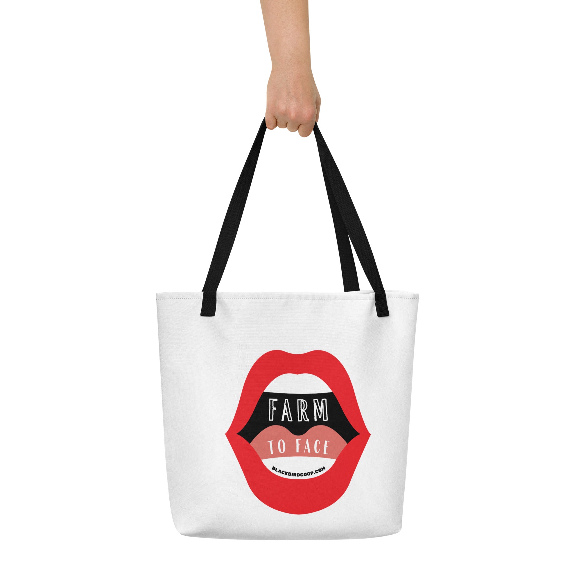 Farm to Face Large Tote Bag